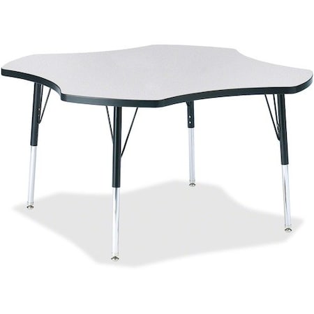 Jonti-Craft TABLE, FOUR LEAF, 48in, GY/BK JNT6453JCE180